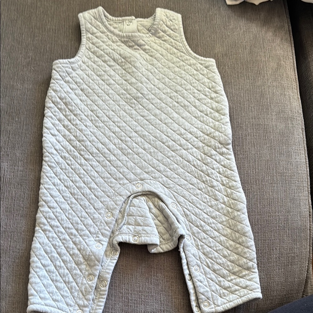 Quilted Gray Kids One Piece NWOT